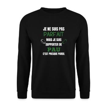 Supporter Pau Humour Rugby - Sweat-shirt Unisexe - noir - Devant - Alina (178cm) & Michal (187cm)