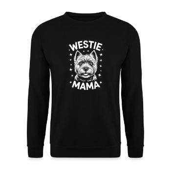 West Highland White Terrier Spruch Westie Geschenk - Unisex Pullover - Schwarz - Vorne - Alina (178cm) & Michal (187cm)