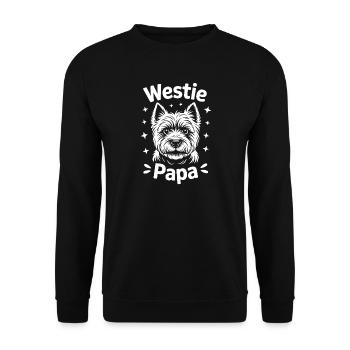 West Highland White Terrier Spruch Westie Geschenk - Unisex Pullover - Schwarz - Vorne - Alina (178cm) & Michal (187cm)