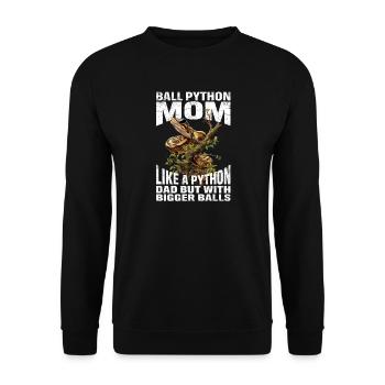 King Python Mom Mom Snakes Terrarium Python - Unisex Sweatshirt - black - Front - Alina (178cm) & Michal (187cm)