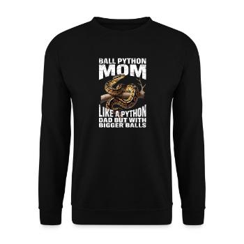 Maman Python roi Maman Serpents Terrarium Python - Sweat-shirt Unisexe - noir - Devant - Alina (178cm) & Michal (187cm)