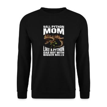 King Python Mom Mom Snakes Terrarium Python - Unisex Sweatshirt - black - Front - Alina (178cm) & Michal (187cm)
