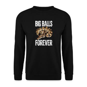 King Python Snakes Lover Terrarium Python - Unisex Sweatshirt - black - Front - Alina (178cm) & Michal (187cm)