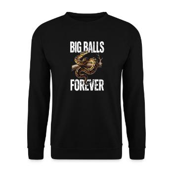 King Python Snakes Lover Terrarium Python - Unisex Sweatshirt - black - Front - Alina (178cm) & Michal (187cm)