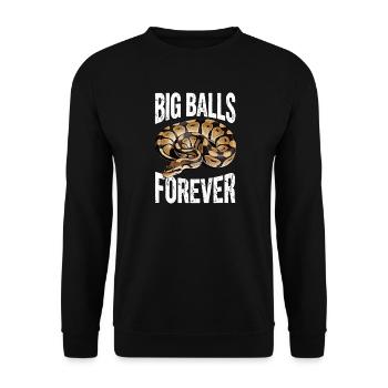 King Python Snakes Lover Terrarium Python - Unisex Sweatshirt - black - Front - Alina (178cm) & Michal (187cm)