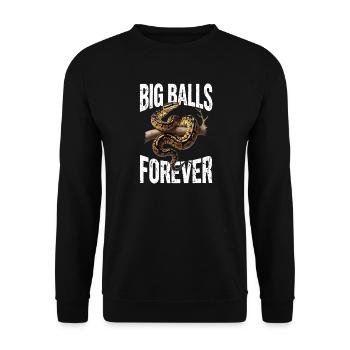 King Python Snakes Lover Terrarium Python - Unisex Sweatshirt - black - Front - Alina (178cm) & Michal (187cm)