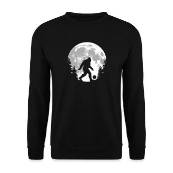 Bigfoot Football Moon Silhouette - Unisex Sweatshirt - black - Front - Alina (178cm) & Michal (187cm)