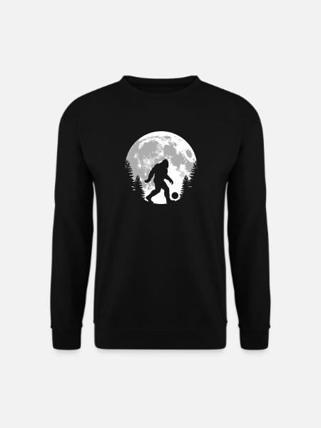Bigfoot Football Moon Silhouette - Unisex Sweatshirt - black