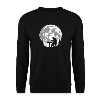 Bigfoot Schach - Unisex Pullover - Schwarz - Vorne - Alina (178cm) & Michal (187cm)