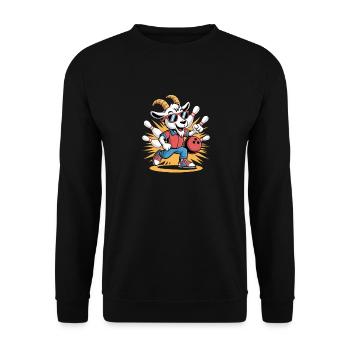 Dessin animé GOAT des chèvres drôles qui jouent au bowling - Sweat-shirt Unisexe - noir - Devant - Alina (178cm) & Michal (187cm)