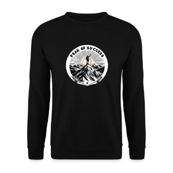Summit of success - Unisex Sweatshirt - black - Front - Alina (178cm) & Michal (187cm)