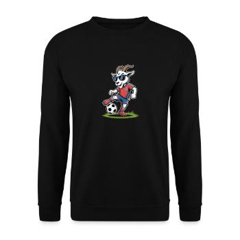 Z Soccer Goat avec des lunettes de soleil - Sweat-shirt Unisexe - noir - Devant - Alina (178cm) & Michal (187cm)