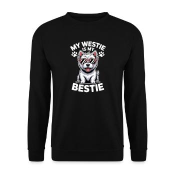West Highland White Terrier Spruch Westie Geschenk - Unisex Pullover - Schwarz - Vorne - Alina (178cm) & Michal (187cm)