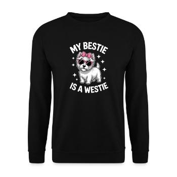 West Highland White Terrier Spruch Westie Geschenk - Unisex Pullover - Schwarz - Vorne - Alina (178cm) & Michal (187cm)