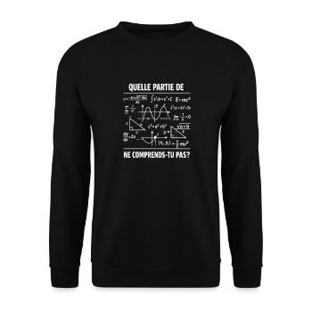 Math Teacher Humor Gift Funny Mathematician - Unisex Sweatshirt - black - Front - Alina (178cm) & Michal (187cm)
