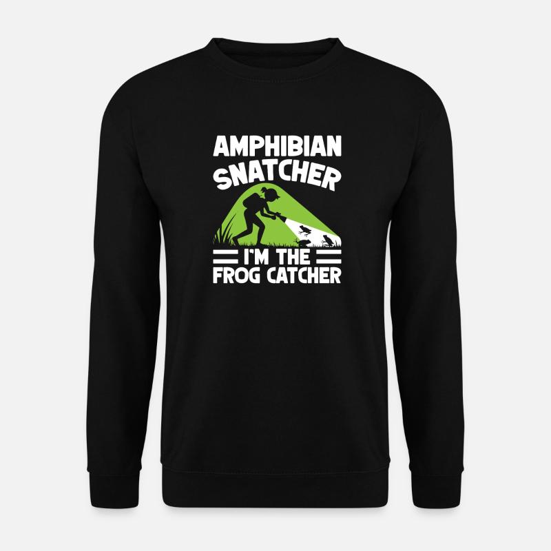 Frog Catcher Amphibian Snatcher Frog - Unisex Sweatshirt - black