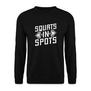 Gym Junkies Squats In Spots Calisthenics Fitness - Unisex Sweatshirt - black - Front - Alina (178cm) & Michal (187cm)