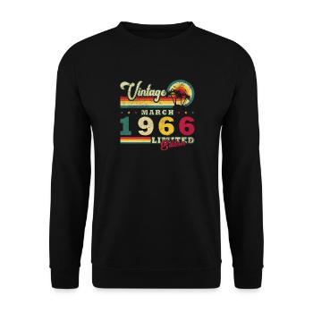 60th Anniversary – March 1966 Perfection - Unisex Sweatshirt - black - Front - Alina (178cm) & Michal (187cm)
