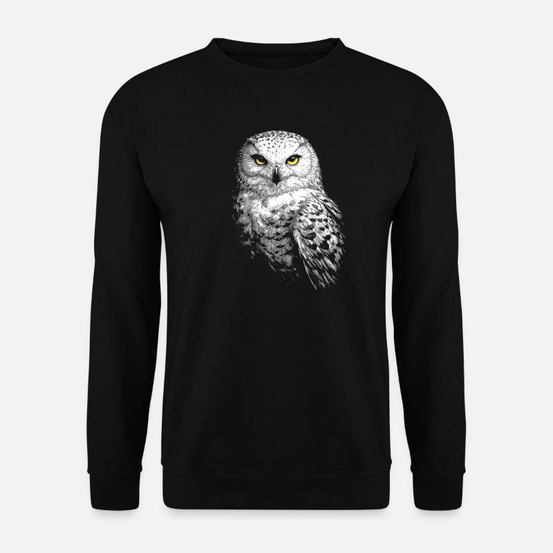 Schneeeule - Unisex Pullover - Schwarz
