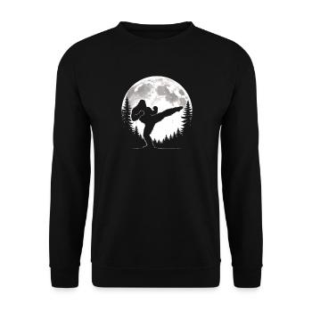 Bigfoot Kickboxing Mond - Unisex Pullover - Schwarz - Vorne - Alina (178cm) & Michal (187cm)
