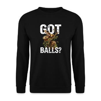 King Python Snakes Lover Terrarium Python - Unisex Sweatshirt - black - Front - Alina (178cm) & Michal (187cm)