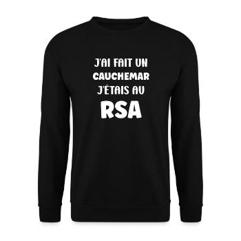 Cauchemar RSA: Rire Réalité - Sweat-shirt Unisexe - noir - Devant - Alina (178cm) & Michal (187cm)
