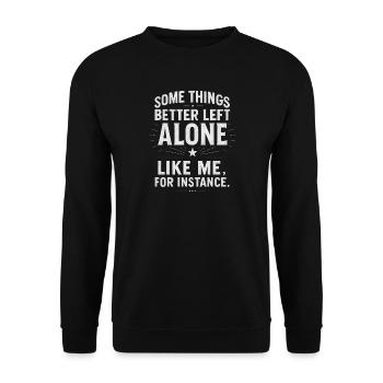 Idée de cadeau pour les nerds introvertis qui s’amusent drôlement - Sweat-shirt Unisexe - noir - Devant - Alina (178cm) & Michal (187cm)