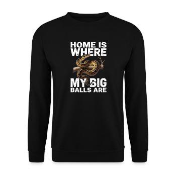 King Python Snakes Lover Terrarium Python - Unisex Sweatshirt - black - Front - Alina (178cm) & Michal (187cm)