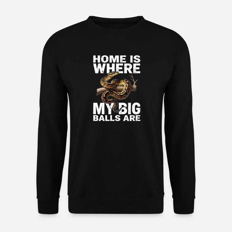 Königspython Schlangen Liebhaber Terrarium Python - Unisex Pullover - Schwarz