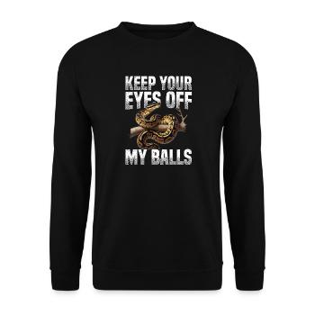King Python Snakes Lover Terrarium Python - Unisex Sweatshirt - black - Front - Alina (178cm) & Michal (187cm)