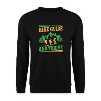 Guide de randonnée Girl Scout et Scout Thrive - Sweat-shirt Unisexe - noir - Devant - Alina (178cm) & Michal (187cm)