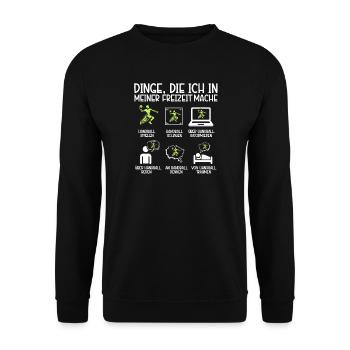 Handball Liebhaber Handball Sport Spieler Handball - Unisex Pullover - Schwarz - Vorne - Alina (178cm) & Michal (187cm)