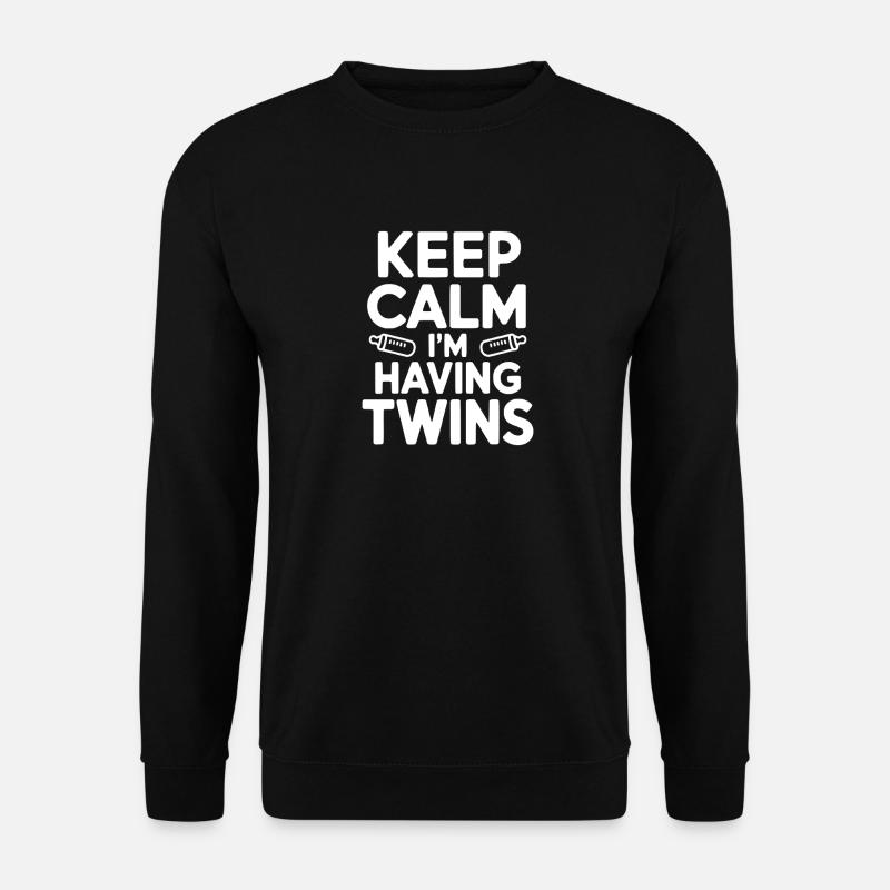 Keep Calm I'm Having Twins - Unisex Sweatshirt - black