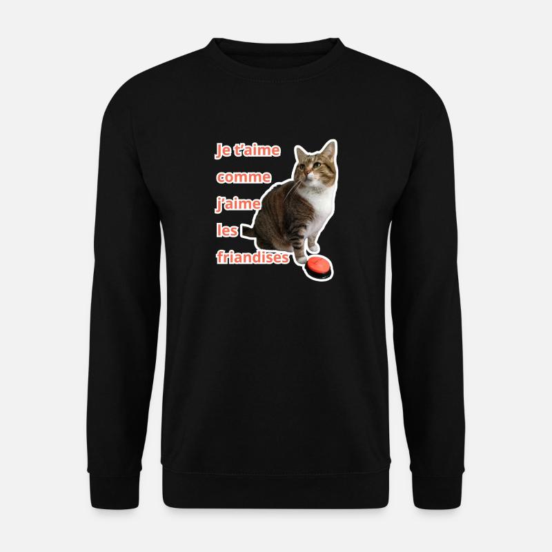 Ich liebe dich so wie ich Leckerlis liebe - Unisex Pullover - Schwarz
