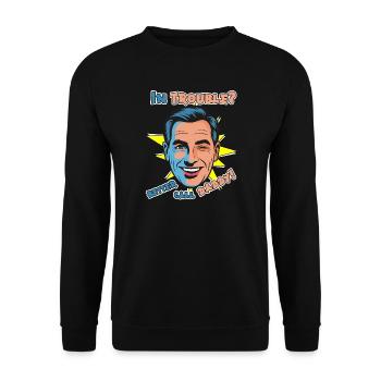 Mieux vaut appeler papa dessin animé - Sweat-shirt Unisexe - noir - Devant - Alina (178cm) & Michal (187cm)