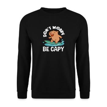 Capybaras Animal mignon et drôle - Sweat-shirt Unisexe - noir - Devant - Alina (178cm) & Michal (187cm)