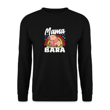 Bohème, Rainbow Mama Bara Capybaras, mignons - Sweat-shirt Unisexe - noir - Devant - Alina (178cm) & Michal (187cm)