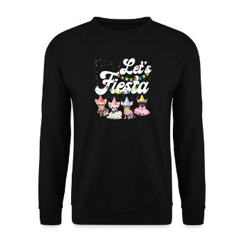 Chihuahua Chihuahueño Let’s Fiesta - Sweat-shirt Unisexe - noir - Devant - Alina (178cm) & Michal (187cm)