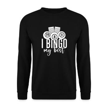 Joueur de bingo Je bingo Mon meilleur bingo - Sweat-shirt Unisexe - noir - Devant - Alina (178cm) & Michal (187cm)