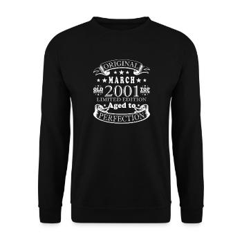 March 2001 | Birthday gift - Unisex Sweatshirt - black - Front - Alina (178cm) & Michal (187cm)