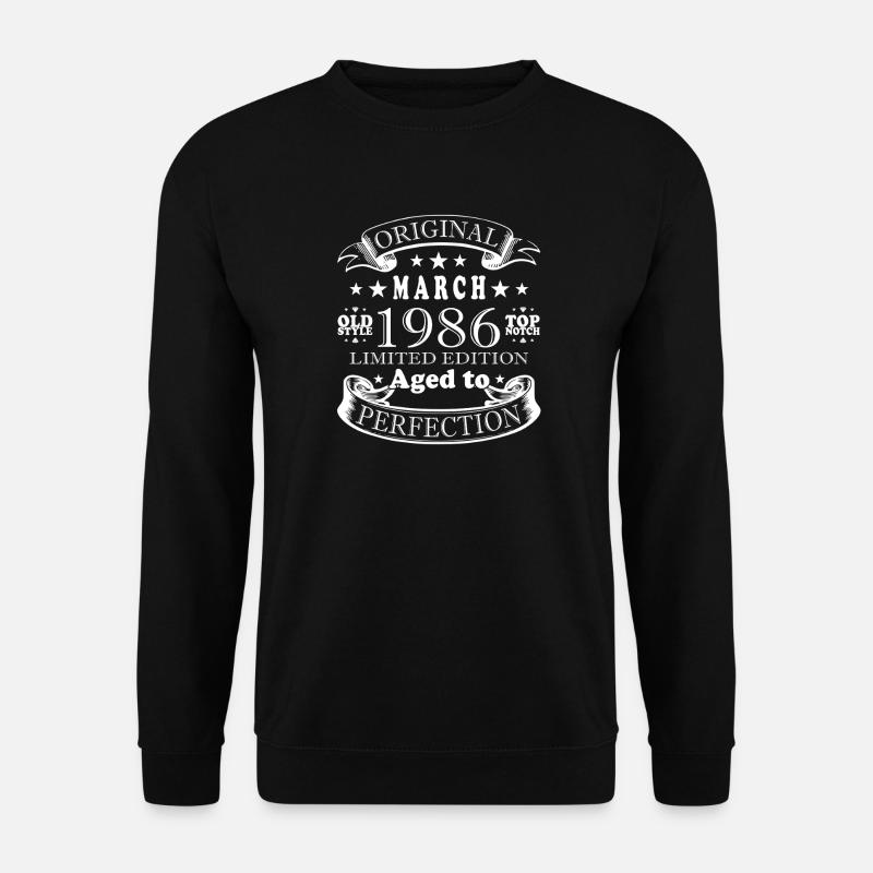 Birthday present march 1986 - Unisex Sweatshirt - black