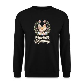 Poulet Maman Poulets Maman Maman Femme de fermier Fête des Mères Poulet pour la fête des mères - Sweat-shirt Unisexe - noir - Devant - Alina (178cm) & Michal (187cm)