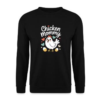 Poulet Maman Poulets Maman Maman Femme de fermier Fête des Mères Poulet pour la fête des mères - Sweat-shirt Unisexe - noir - Devant - Alina (178cm) & Michal (187cm)