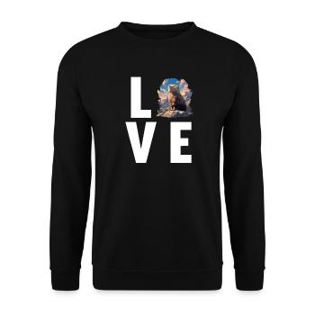 Lemmings Lemming - Unisex Sweatshirt - black - Front - Alina (178cm) & Michal (187cm)