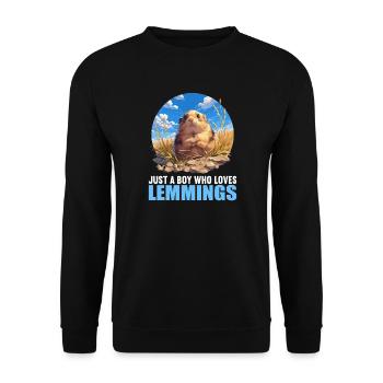 Lemmings Lemming - Unisex Sweatshirt - black - Front - Alina (178cm) & Michal (187cm)