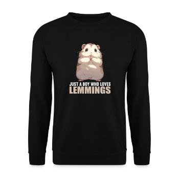 Lemmings Lemming - Unisex Sweatshirt - black - Front - Alina (178cm) & Michal (187cm)