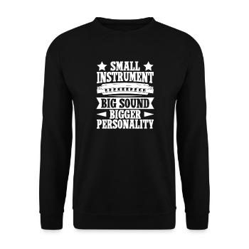 Harmonica Musican Small Instrument Big Sound - Unisex Sweatshirt - black - Front - Alina (178cm) & Michal (187cm)