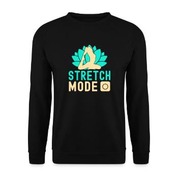 Yoga Stretch Mode On Funny Yoga - Unisex Sweatshirt - black - Front - Alina (178cm) & Michal (187cm)