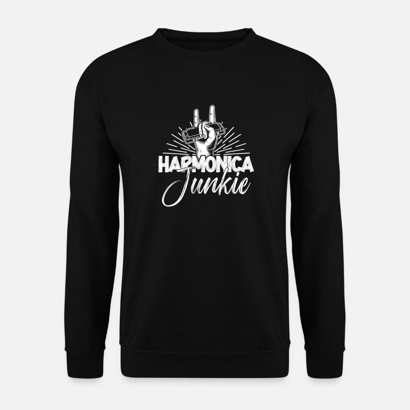 Harmonica Musican Junkie Harmonica - Unisex Sweatshirt - black