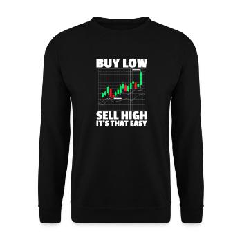 Acheter bas vendre cher Marché boursier Trader en bourse - Sweat-shirt Unisexe - noir - Devant - Alina (178cm) & Michal (187cm)